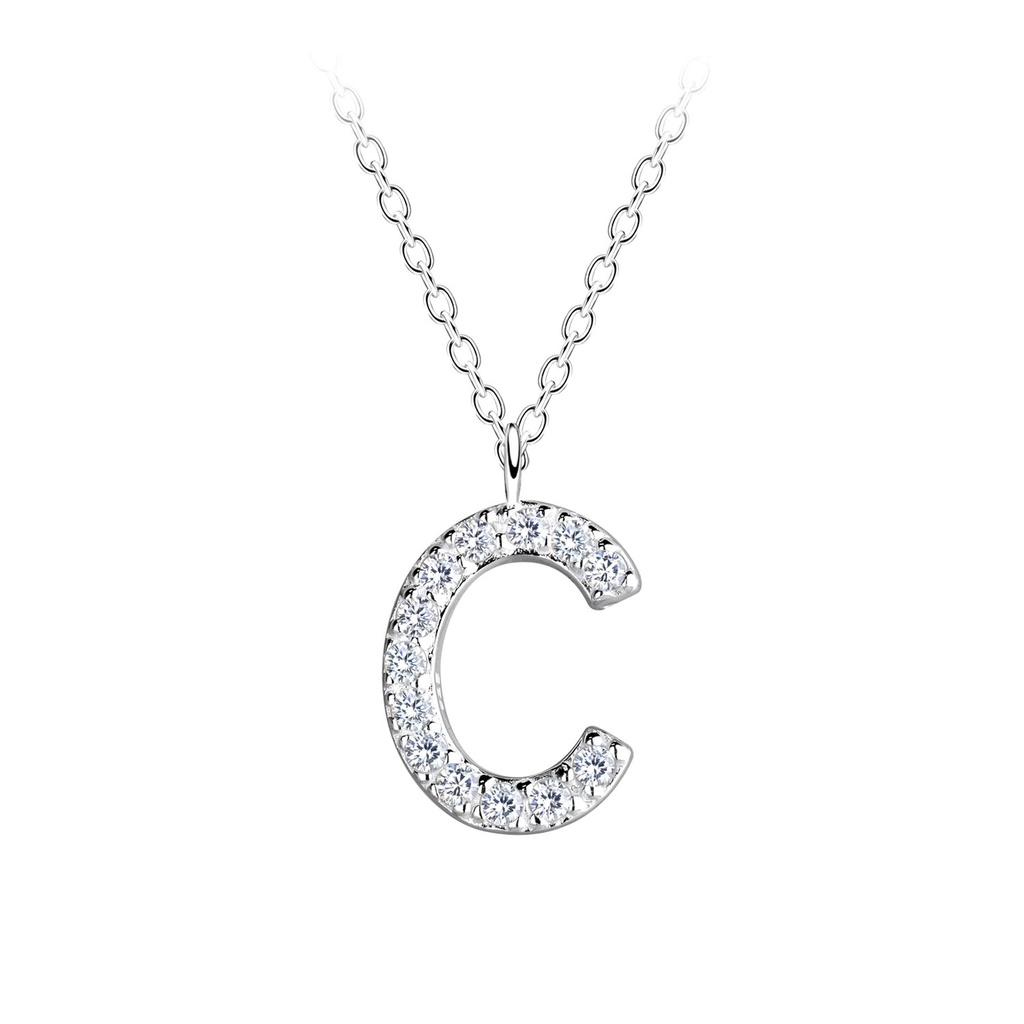 Silver Letter C Necklace