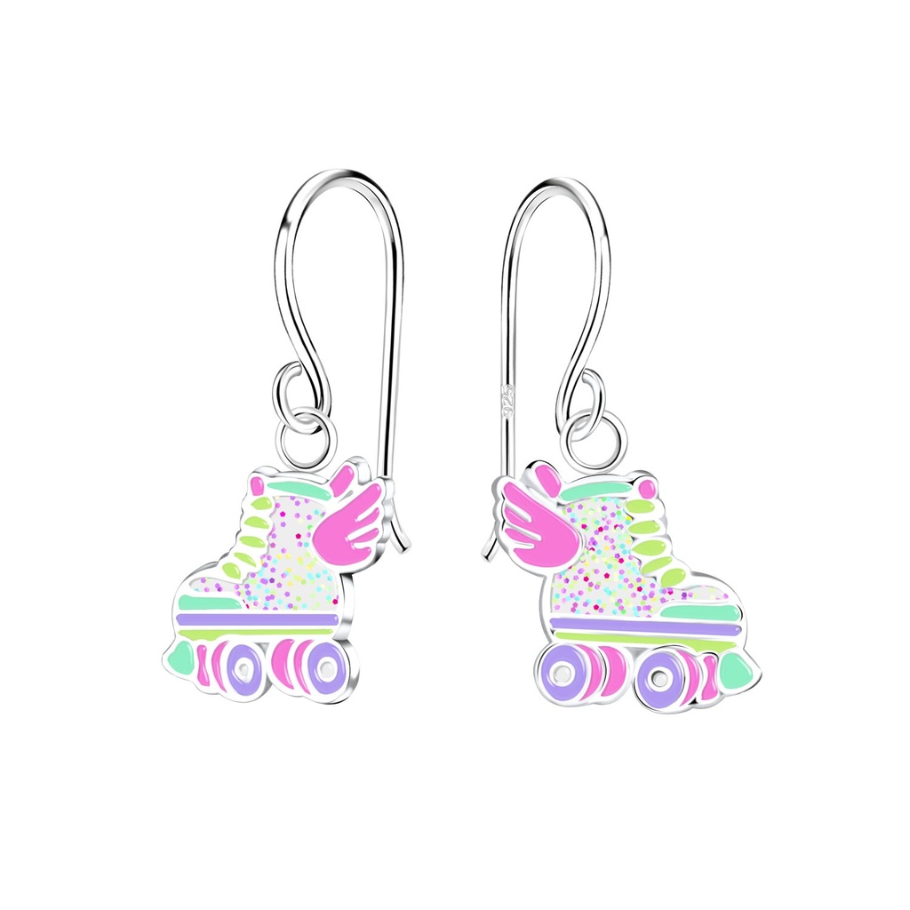 Silver Rollerblade Earrings