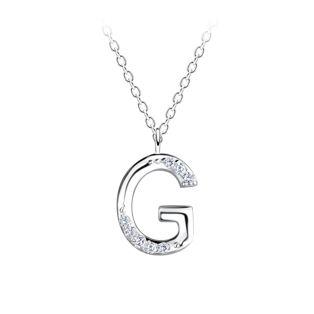 Collier lettre G en argent