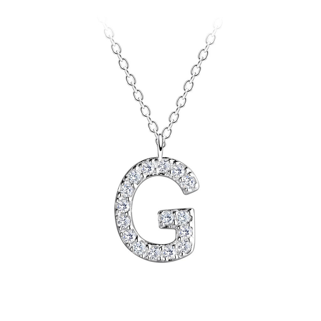 [10028392] Collier lettre G en argent