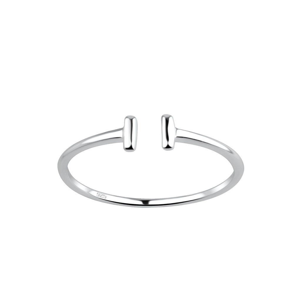 Silver Opened Bar Ring
