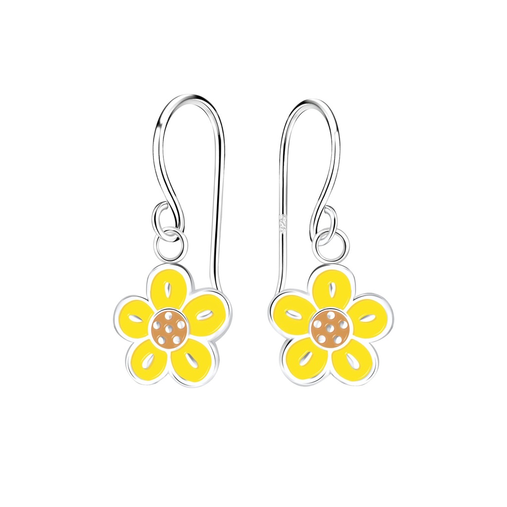 [10016590] Silver Flower Earrings