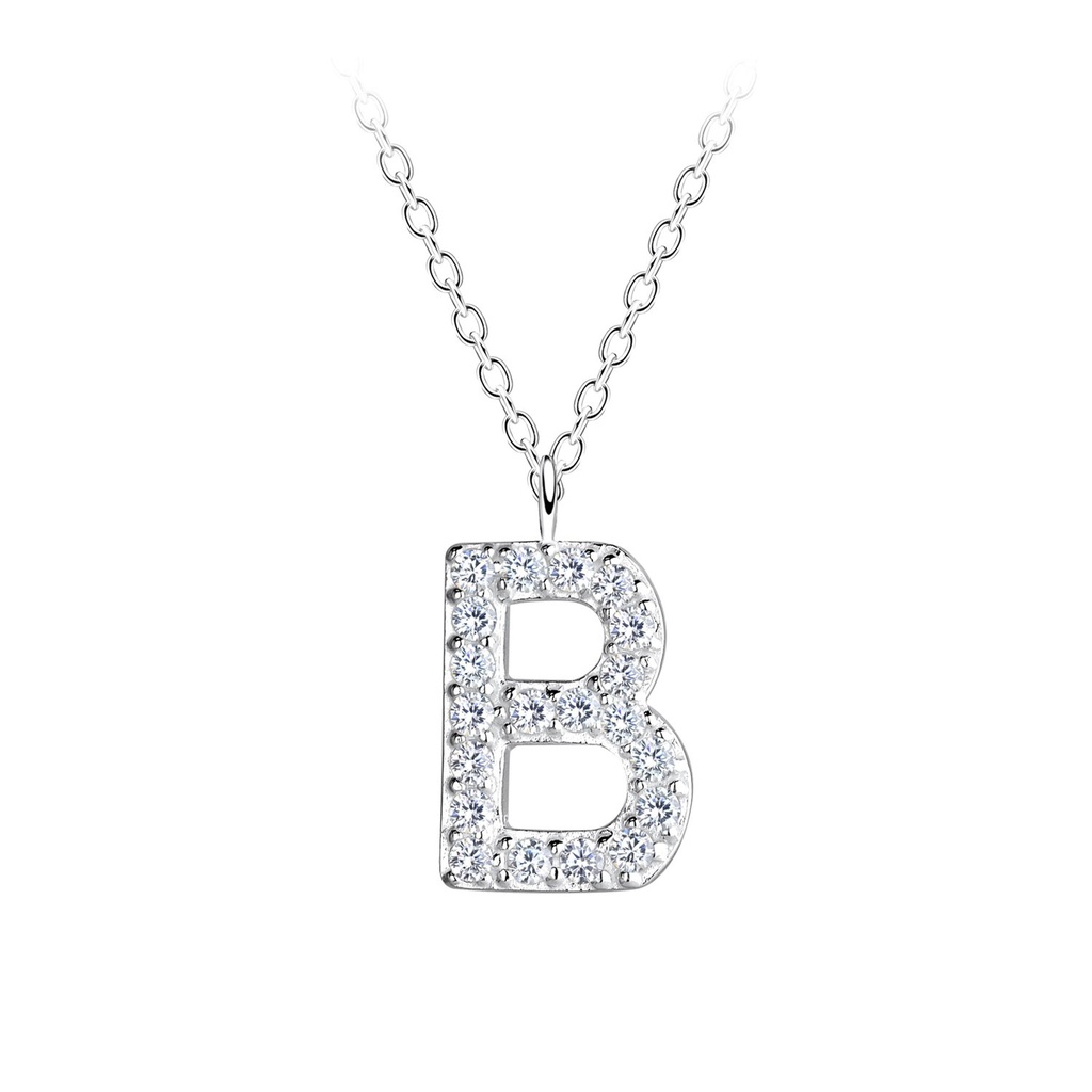 Collier lettre B en argent