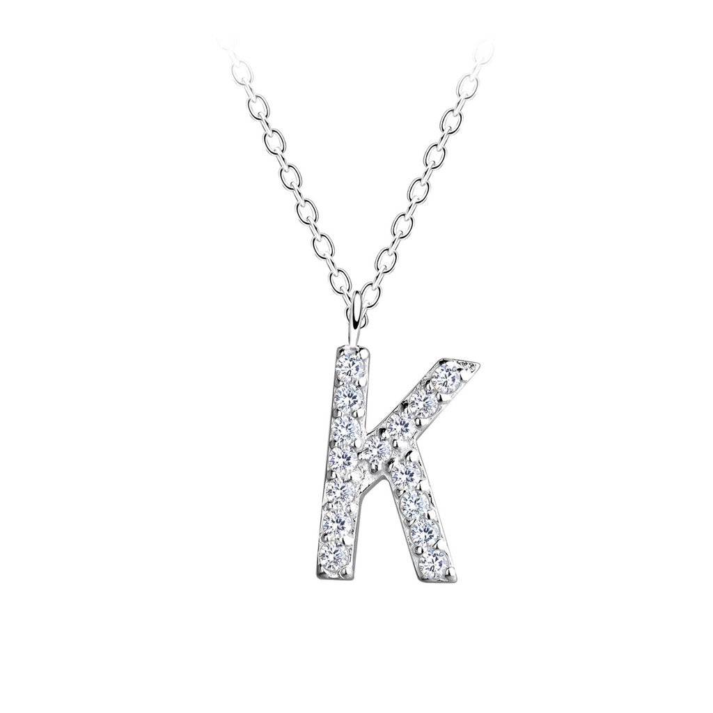 Silver Letter K Necklace