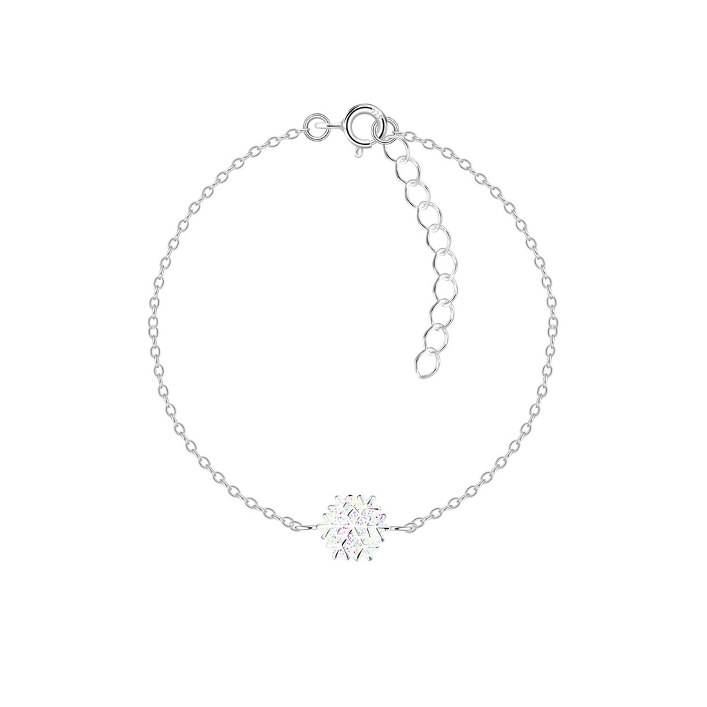 Bracelet flocon de neige en argent