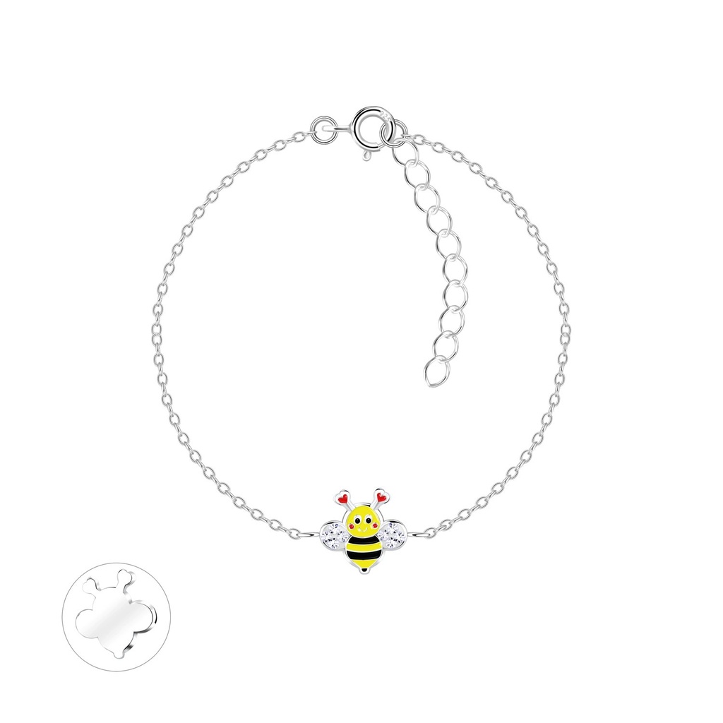 Bracelet abeille en argent