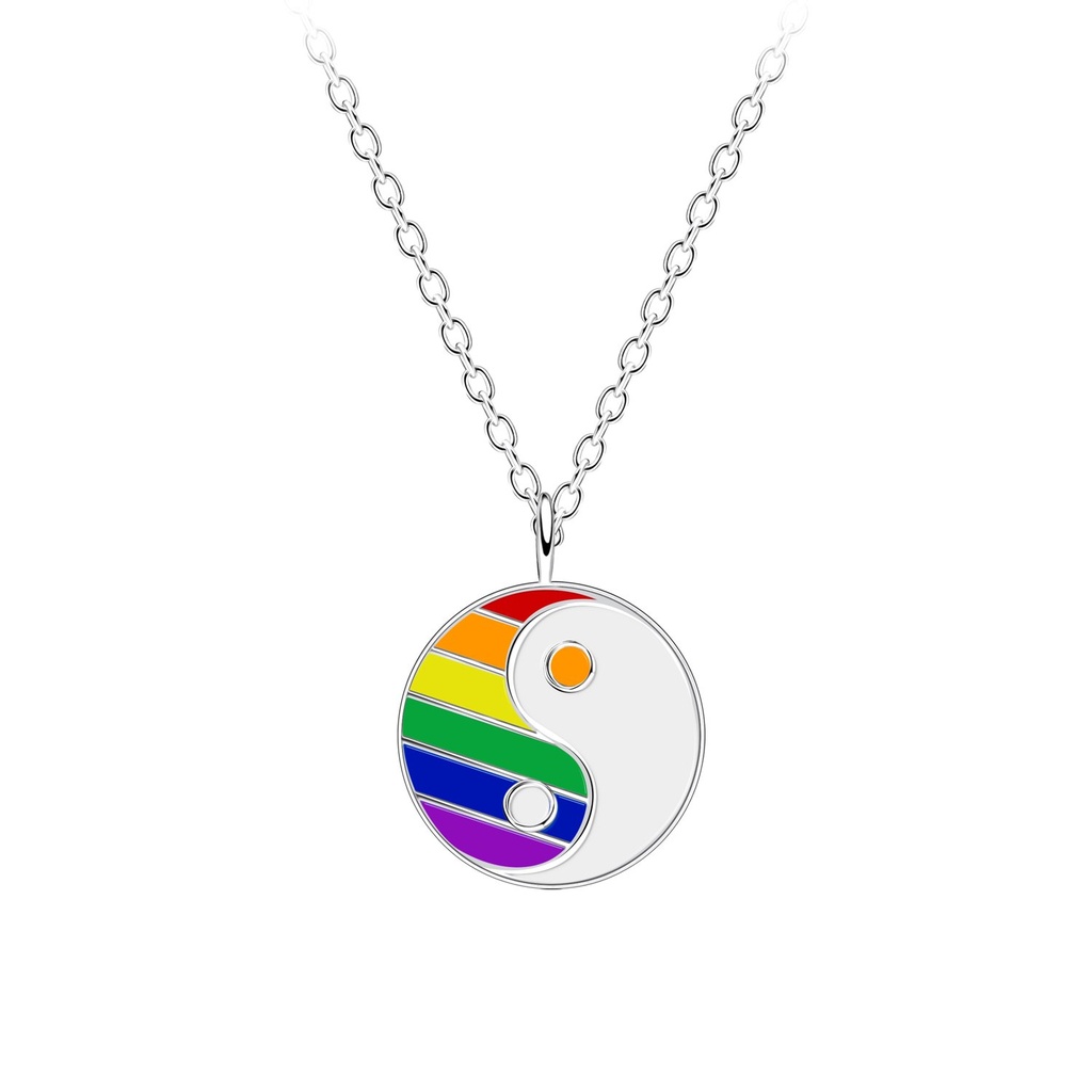 [10028197] Collier yin yang en argent