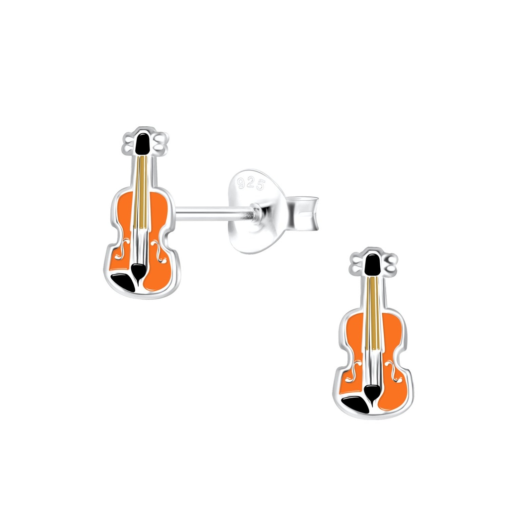 Puces d'oreilles violon en argent