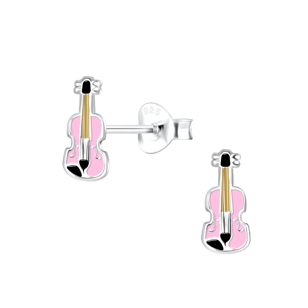 Puces d'oreilles violon en argent