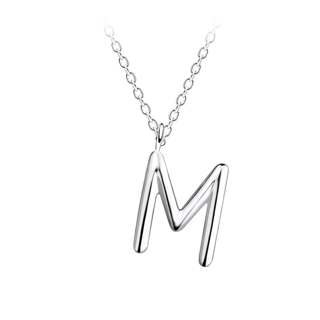 [10028002] Silver Letter M Necklace