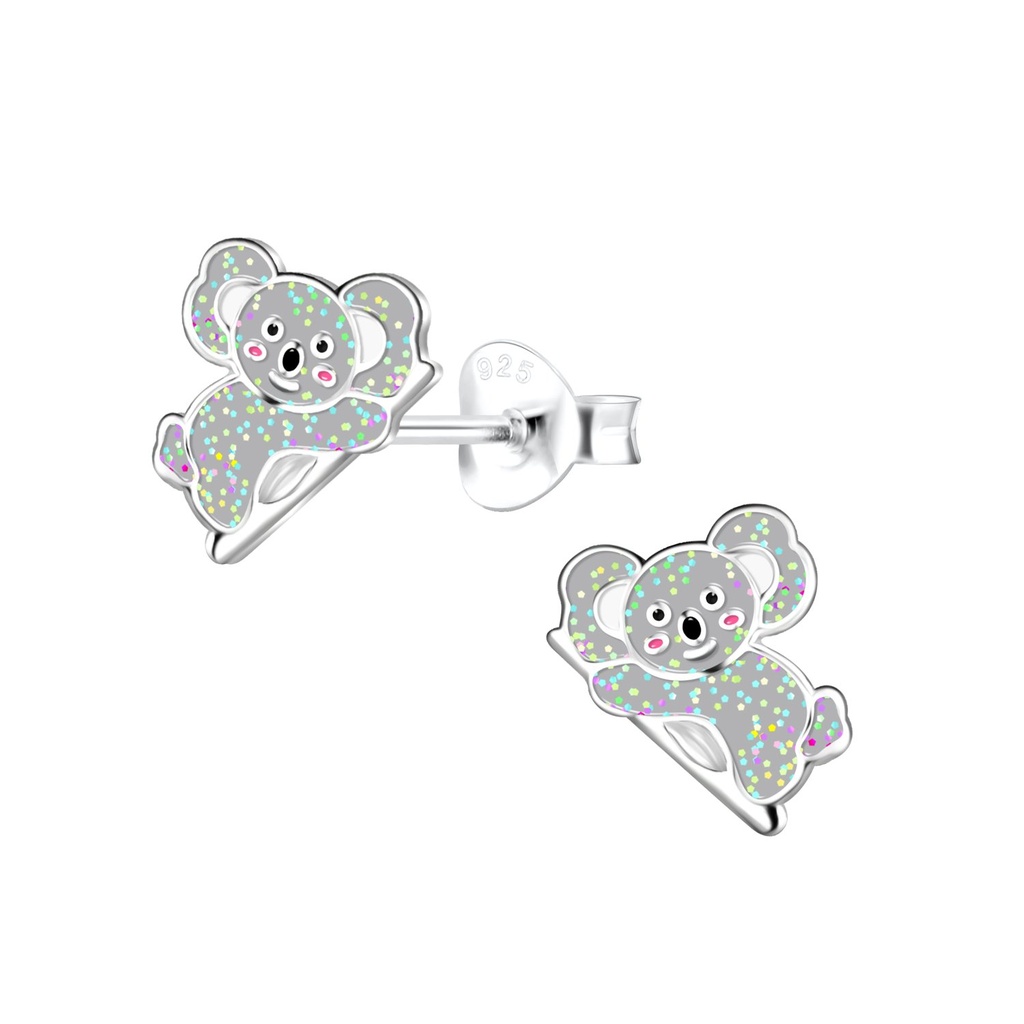 Silver Koala Stud Earrings
