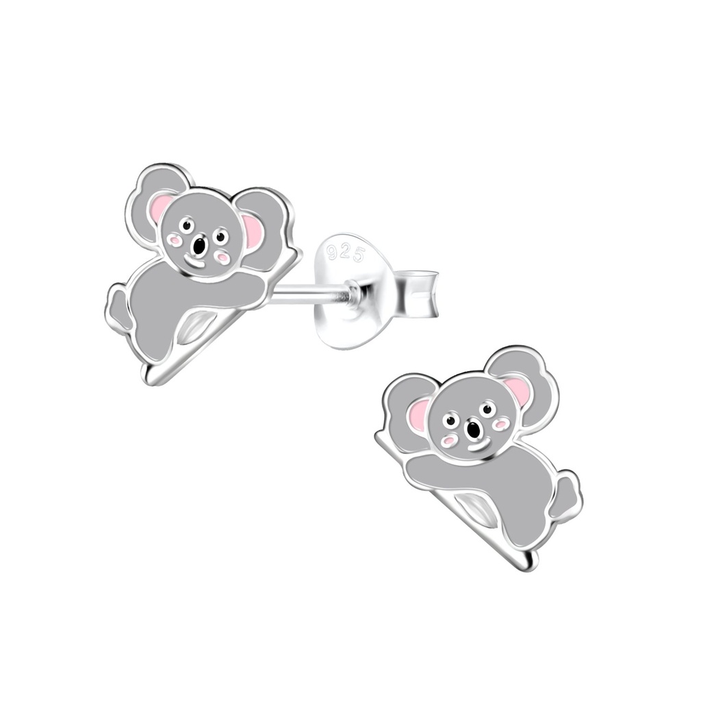 Silver Koala Stud Earrings