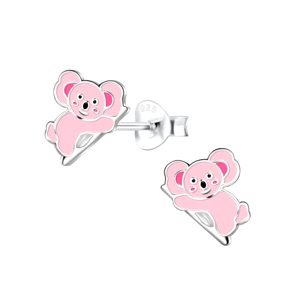 Silver Koala Stud Earrings