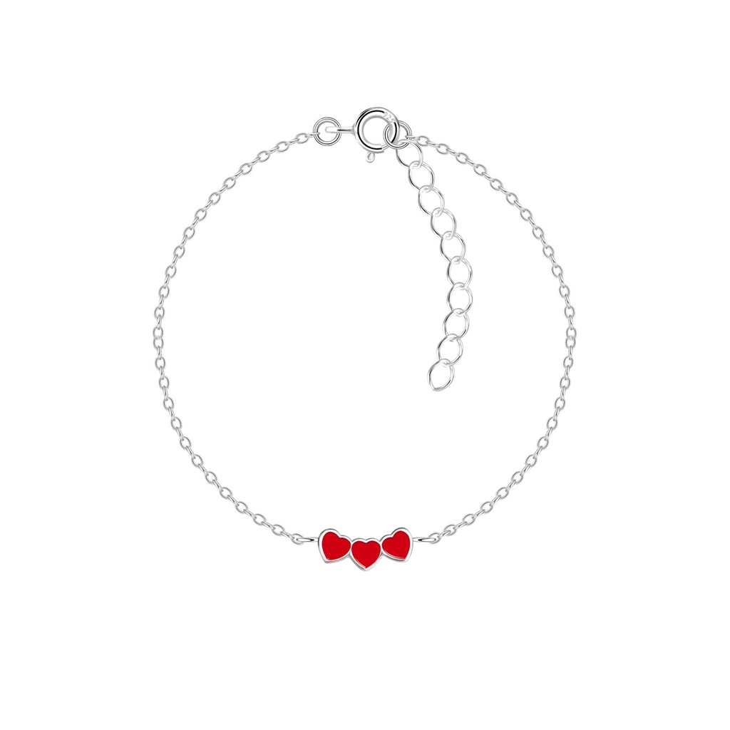 Bracelet cœur triple en argent