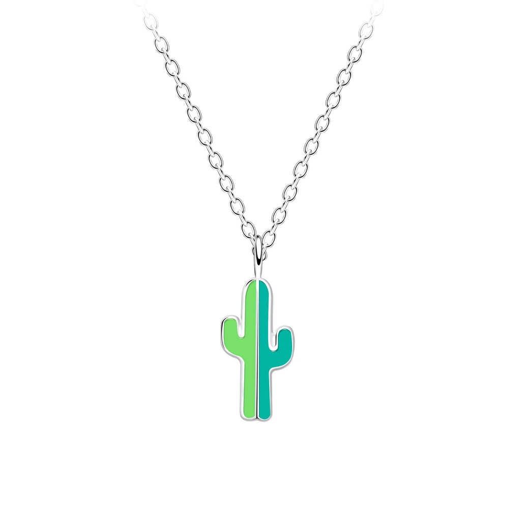 [10028203] Silver Cactus Necklace