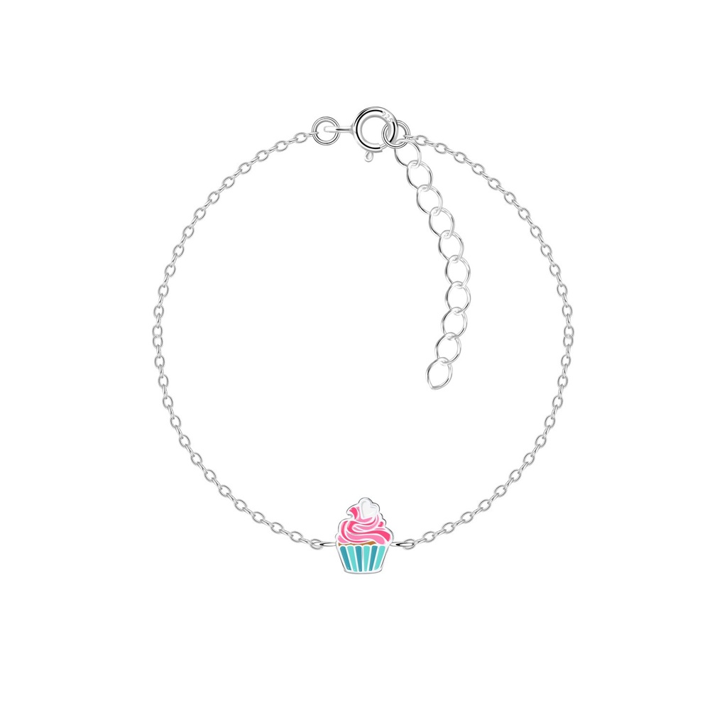 Bracelet cupcake en argent
