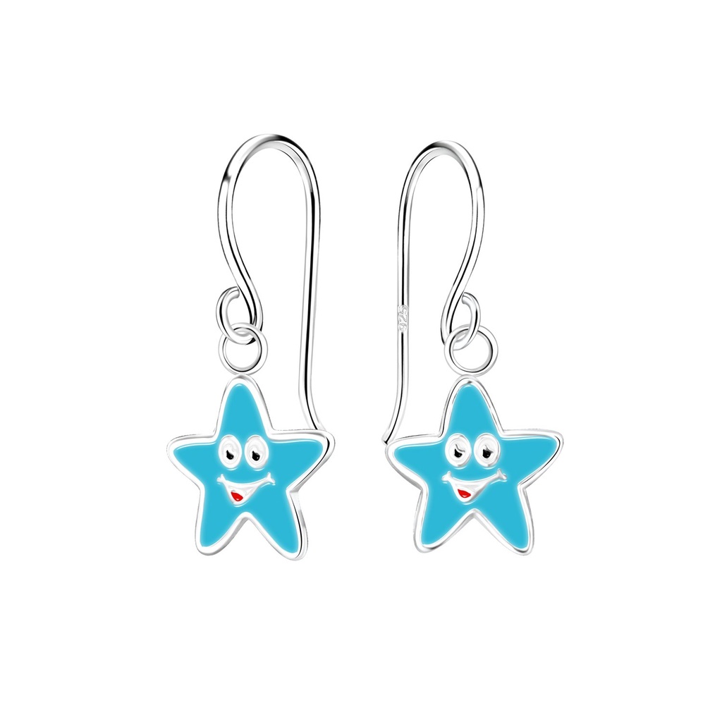Boucles d'oreilles étoile de mer en argent