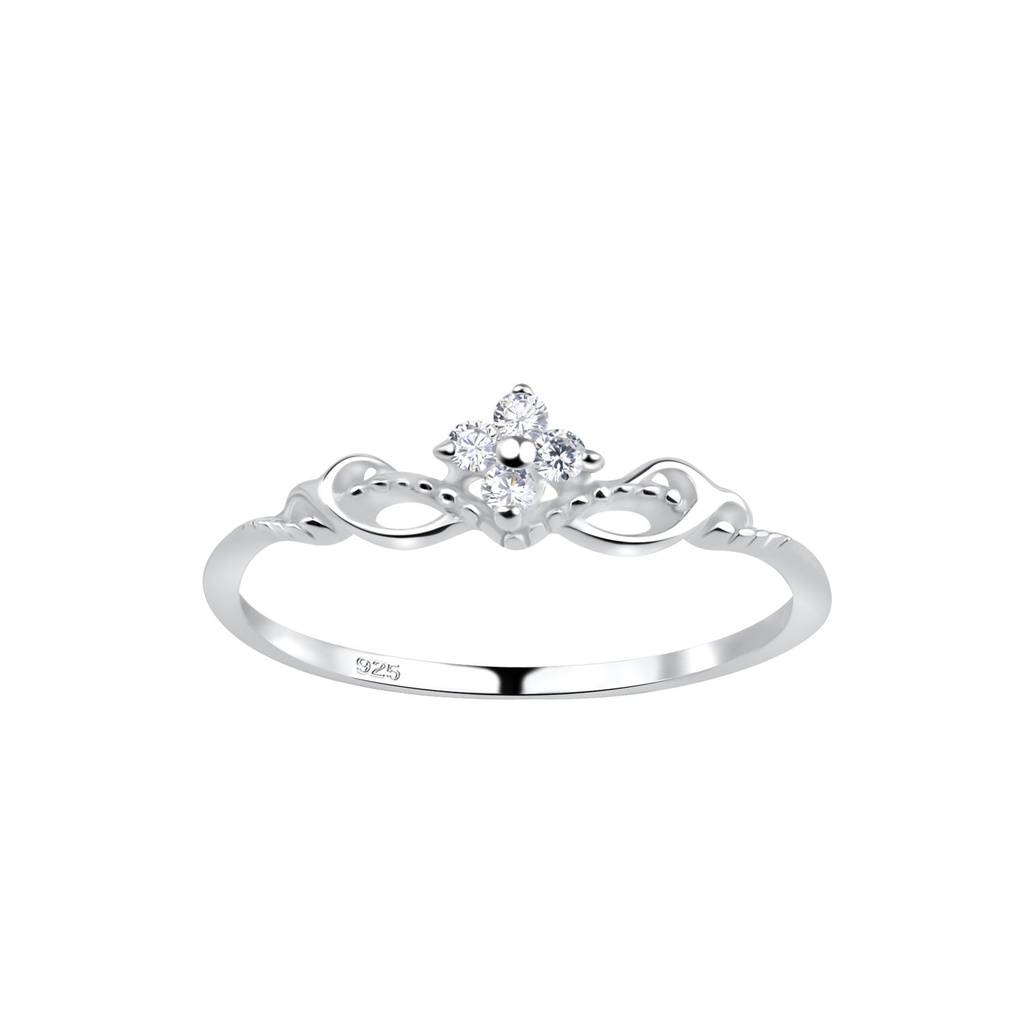 Bague fleur en argent