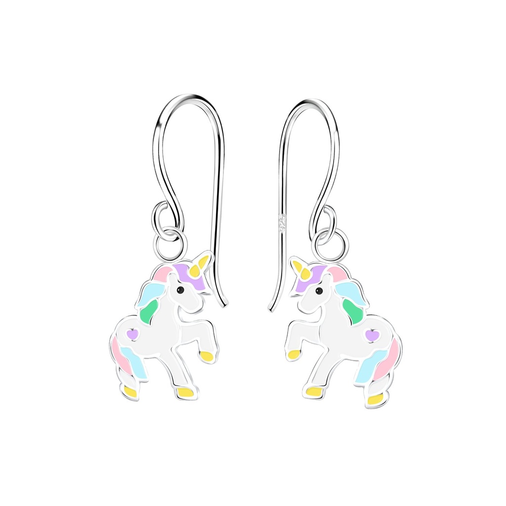 Silver Unicorn Earrings