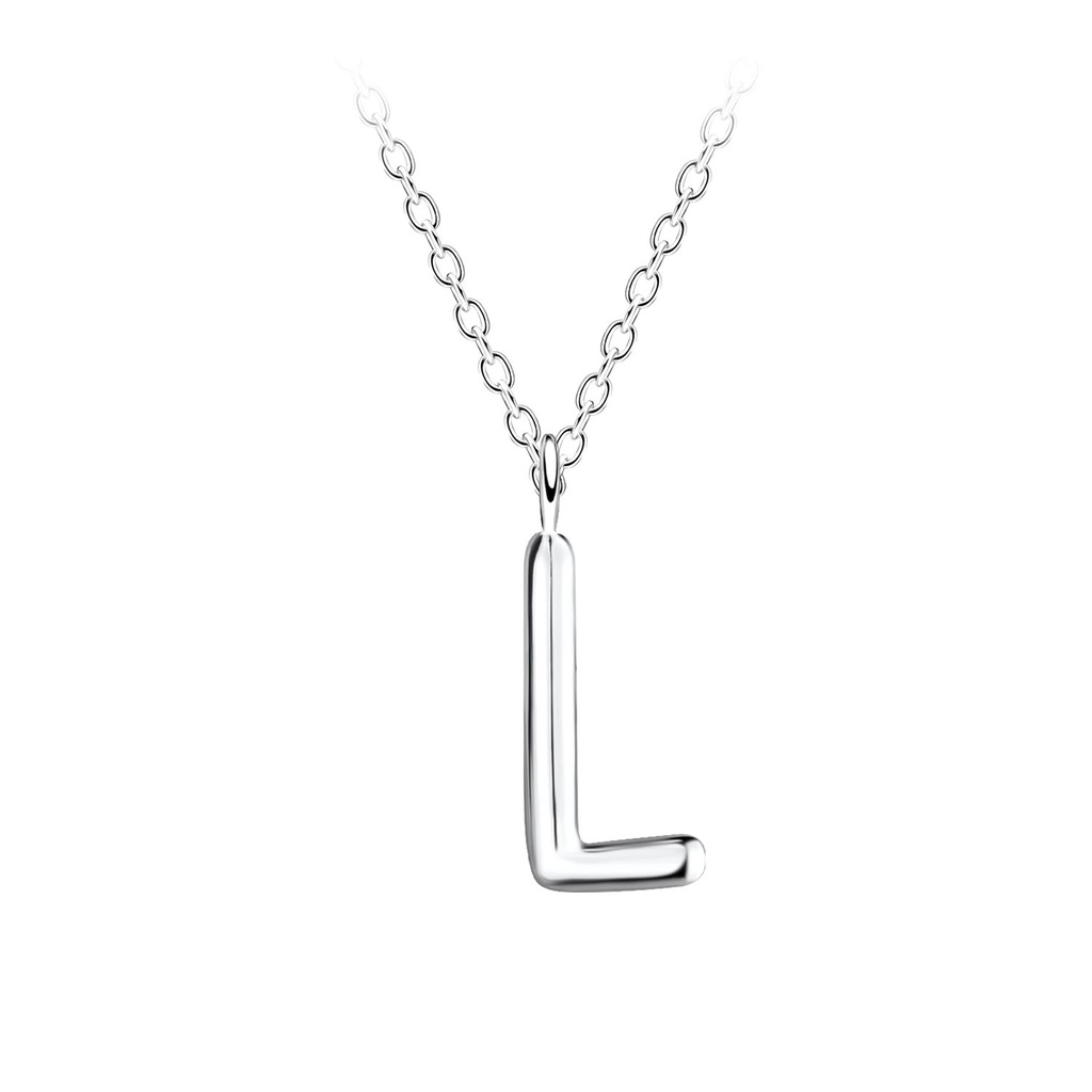 Silver Letter L Necklace