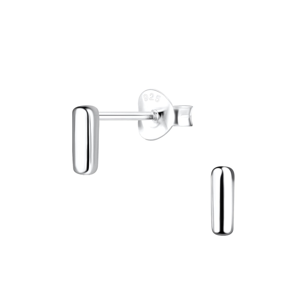Puces d'oreilles barre en argent
