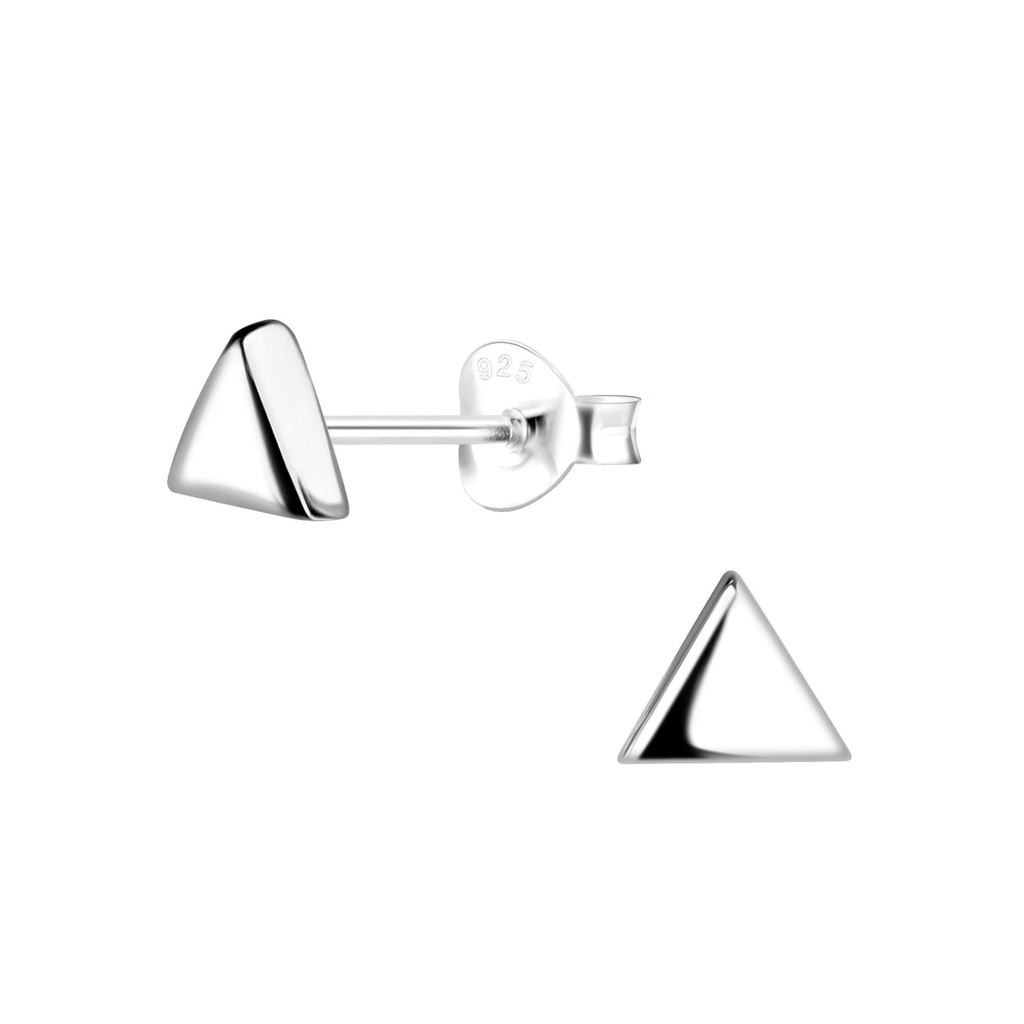 Puces d'oreilles triangle en argent
