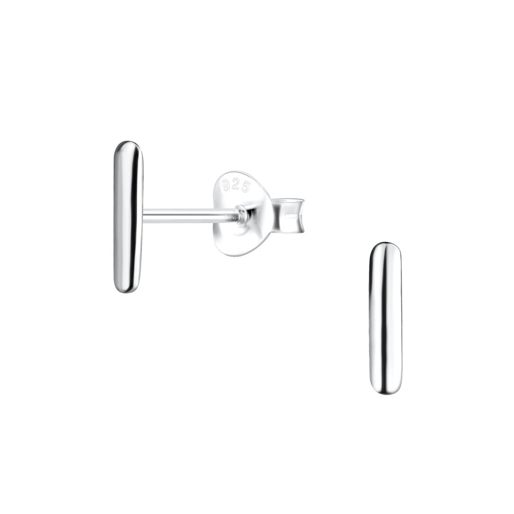Puces d'oreilles lettre I en argent