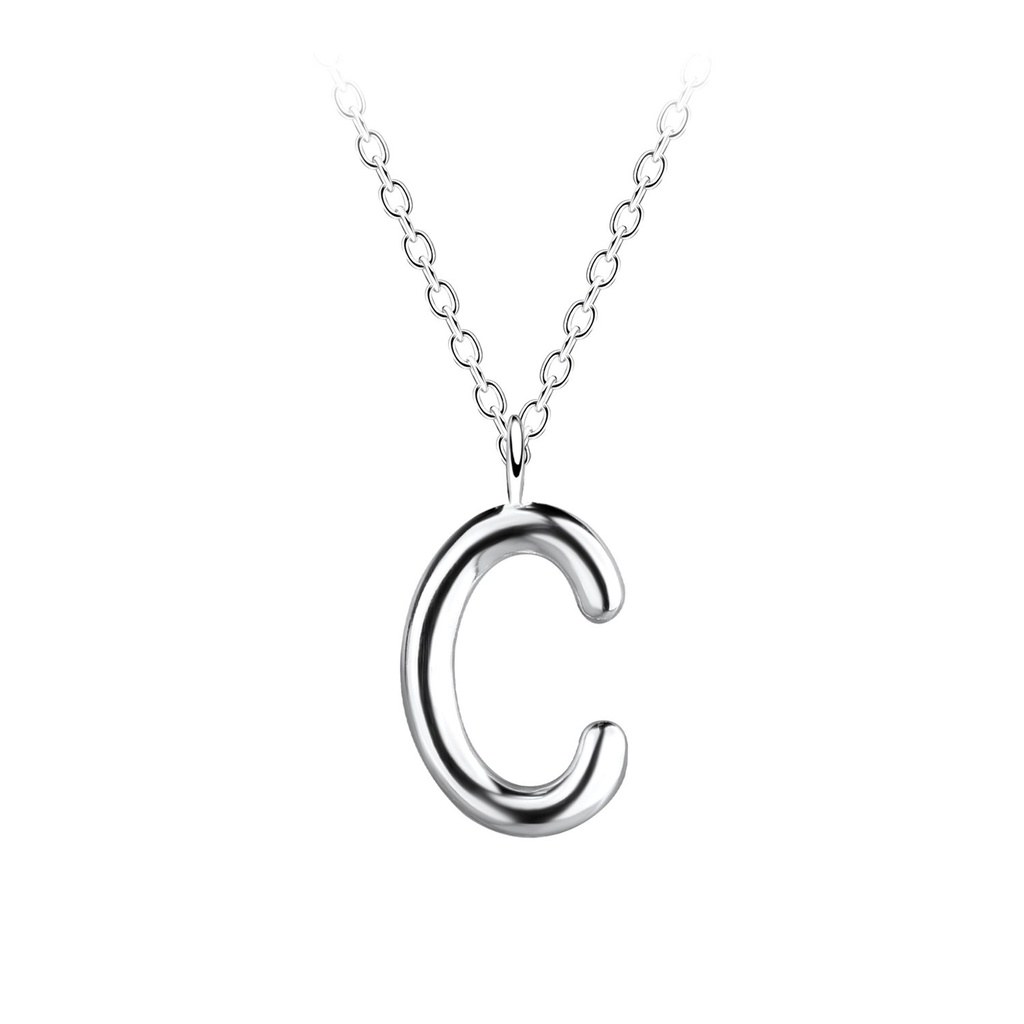 Silver Letter C Necklace