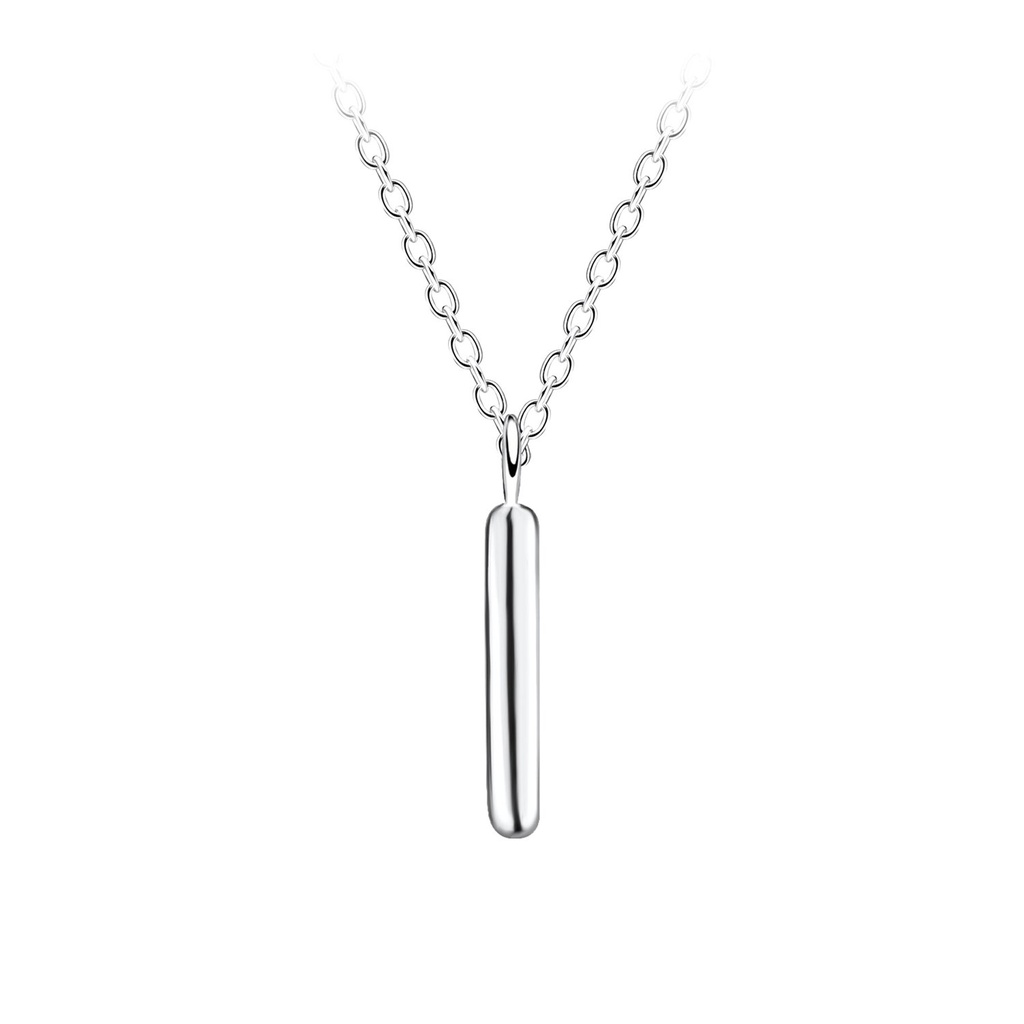 Collier lettre I en argent