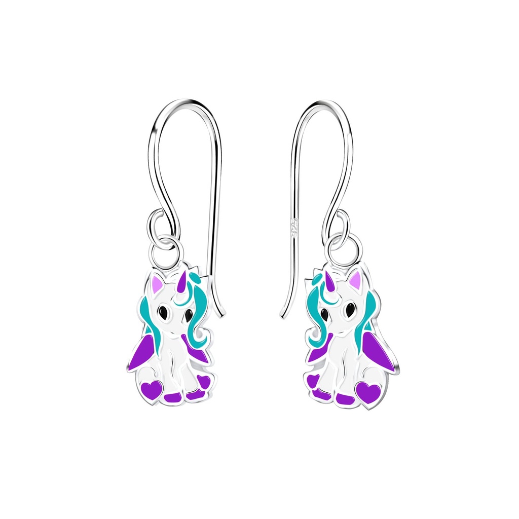 [10027874] Silver Unicorn Earrings