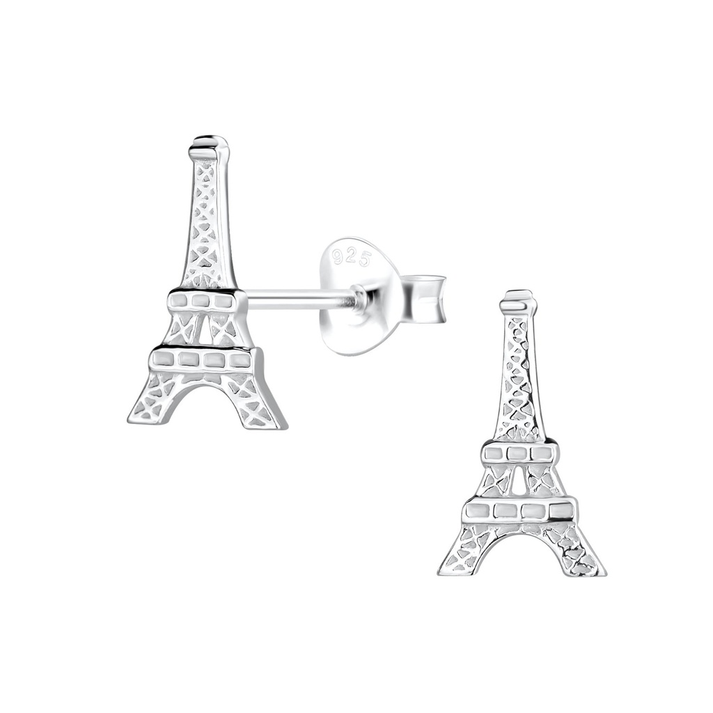Puces d'oreilles tour Eiffel en argent
