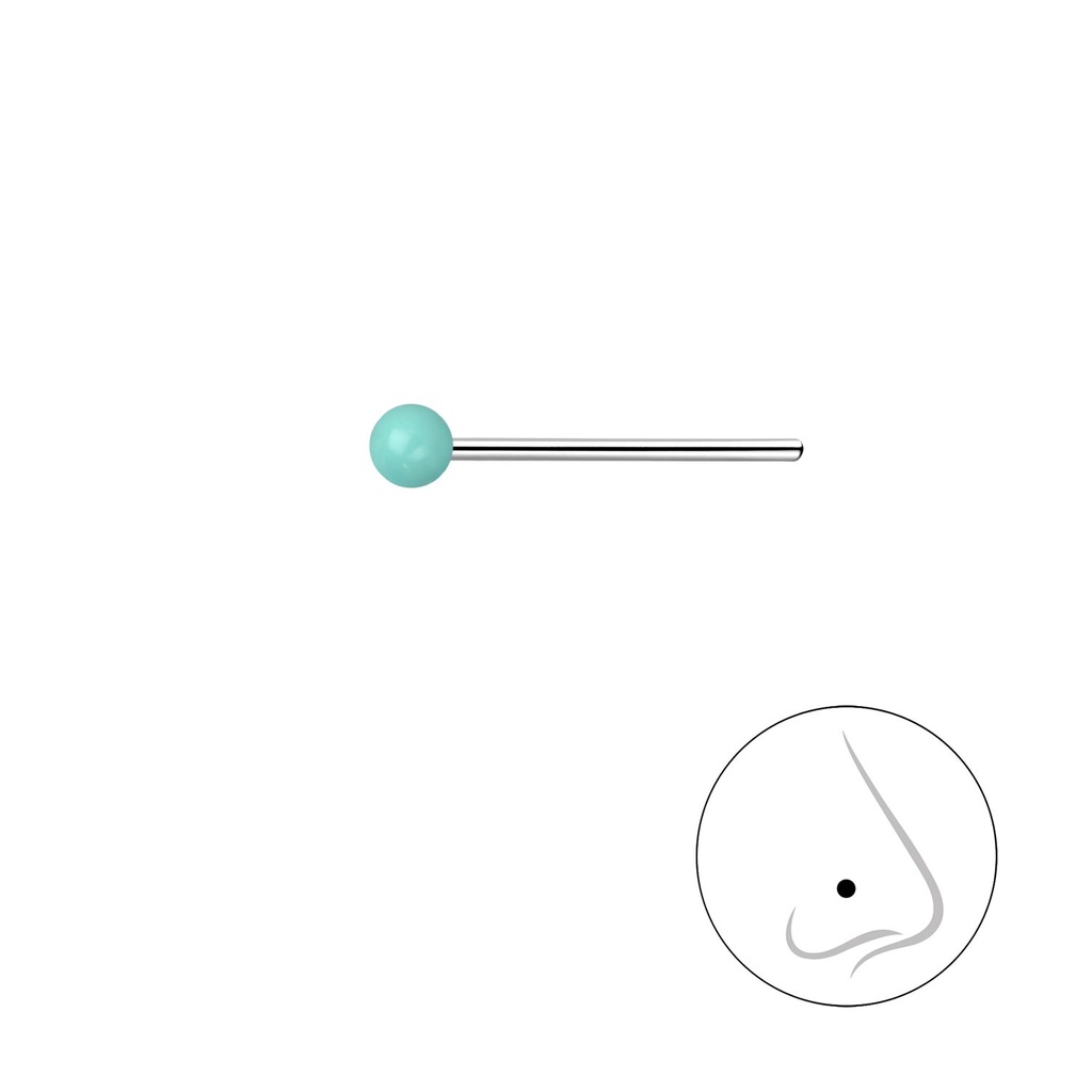 2mm Silver Ball Nose Stud