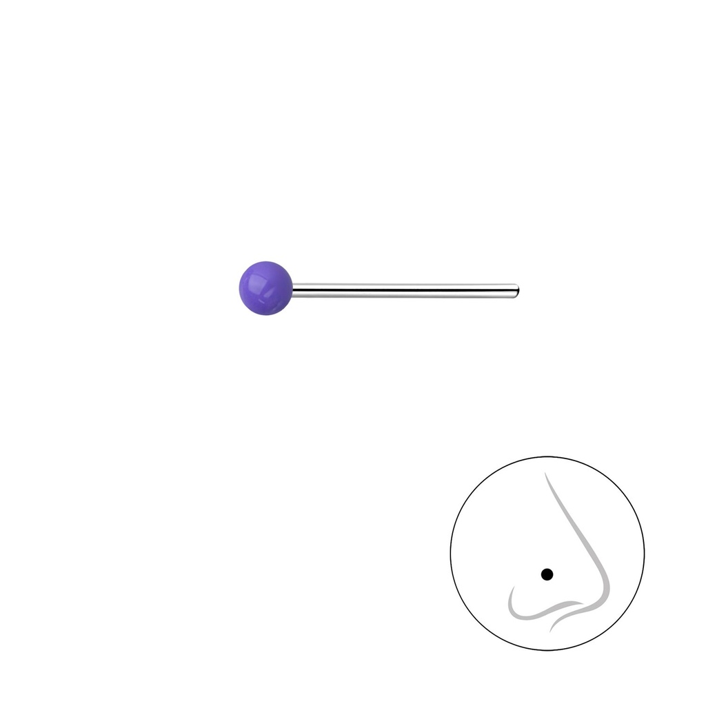 [10027848] 2mm Silver Ball Nose Stud