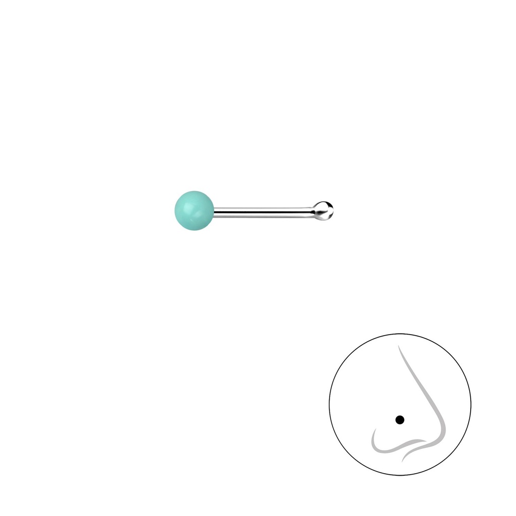 2mm Silver Ball Nose Stud With Ball 