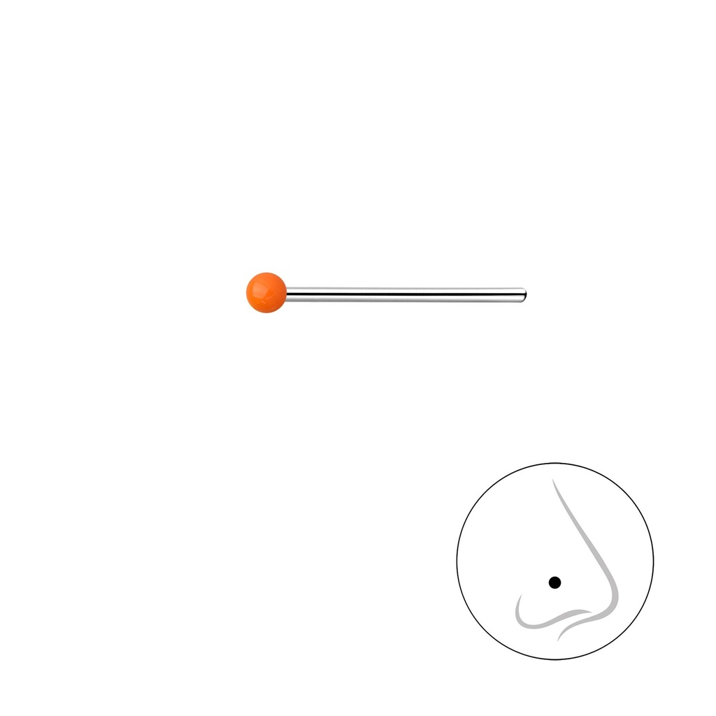 [10027835] 1.5mm Silver Ball Nose Stud