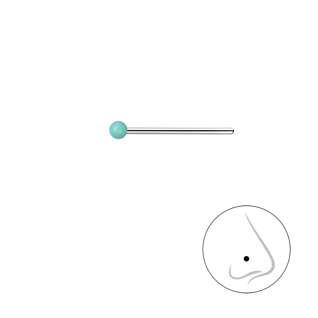 1.5mm Silver Ball Nose Stud