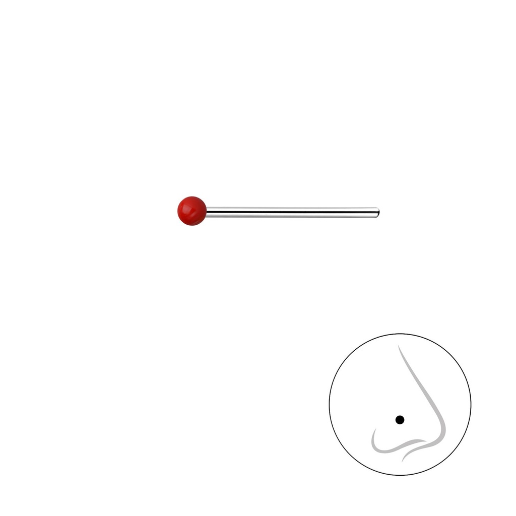 Clou de nez boule en argent 1.5 mm