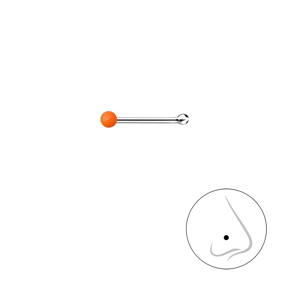 [10027826] 1.5mm Silver Ball Nose Stud With Ball 
