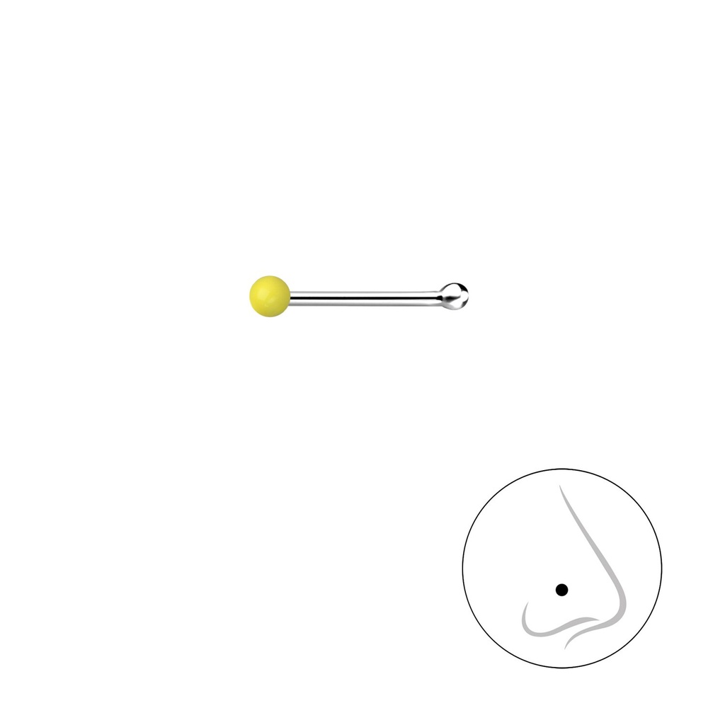 Clou de nez boule en argent 1.5 mm avec boule