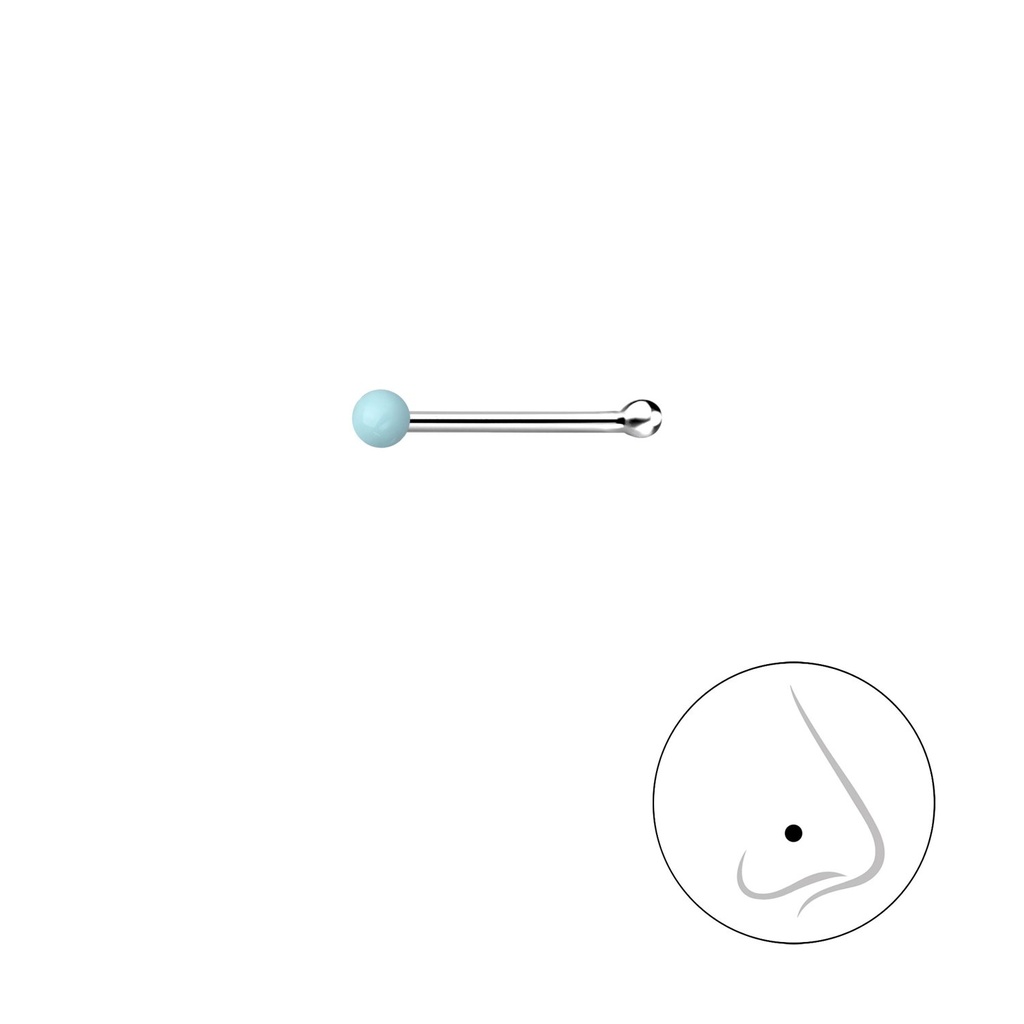 [10027820] 1.5mm Silver Ball Nose Stud With Ball 