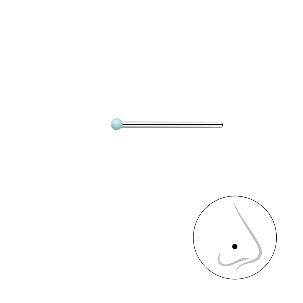 1mm Silver Ball Nose Stud