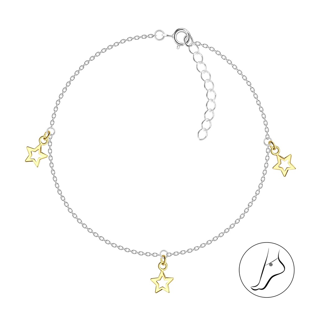 [10027354] Silver Star Anklet