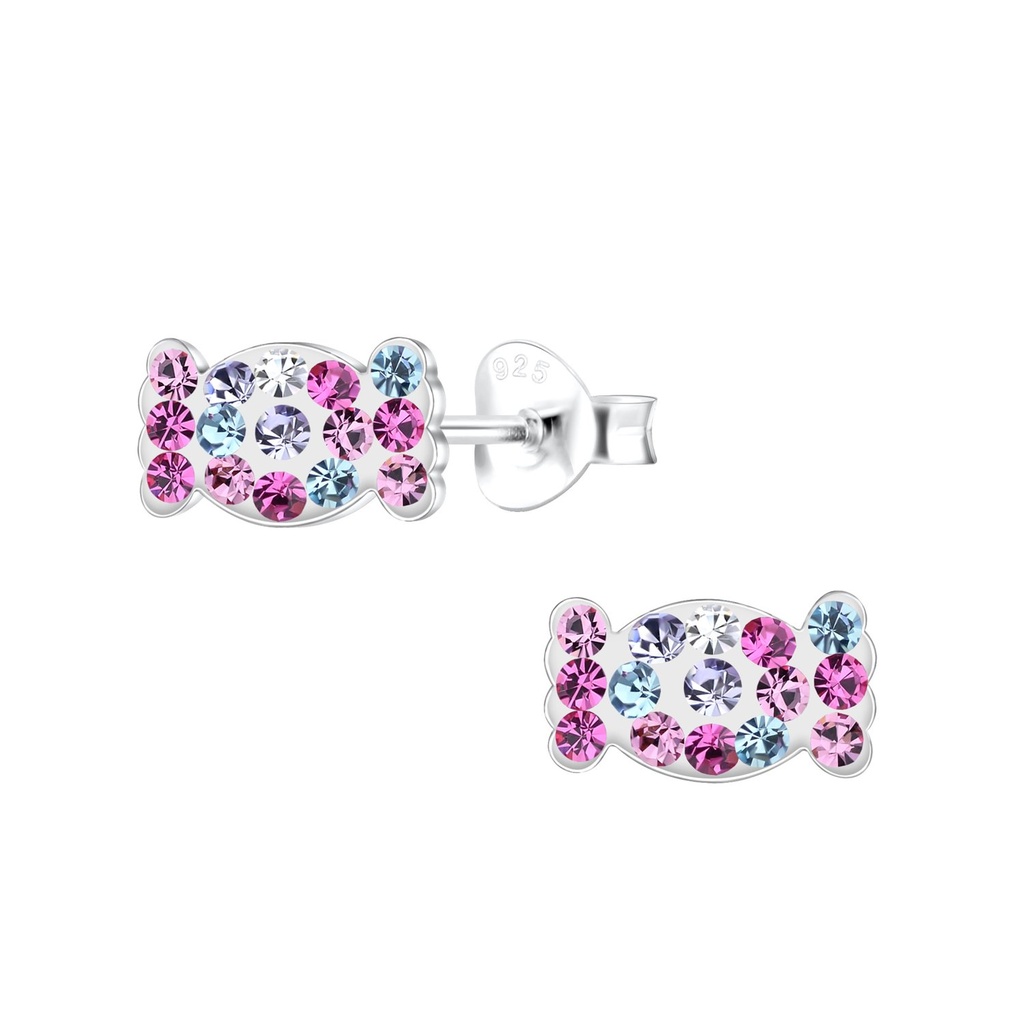 Silver Candy Stud Earrings