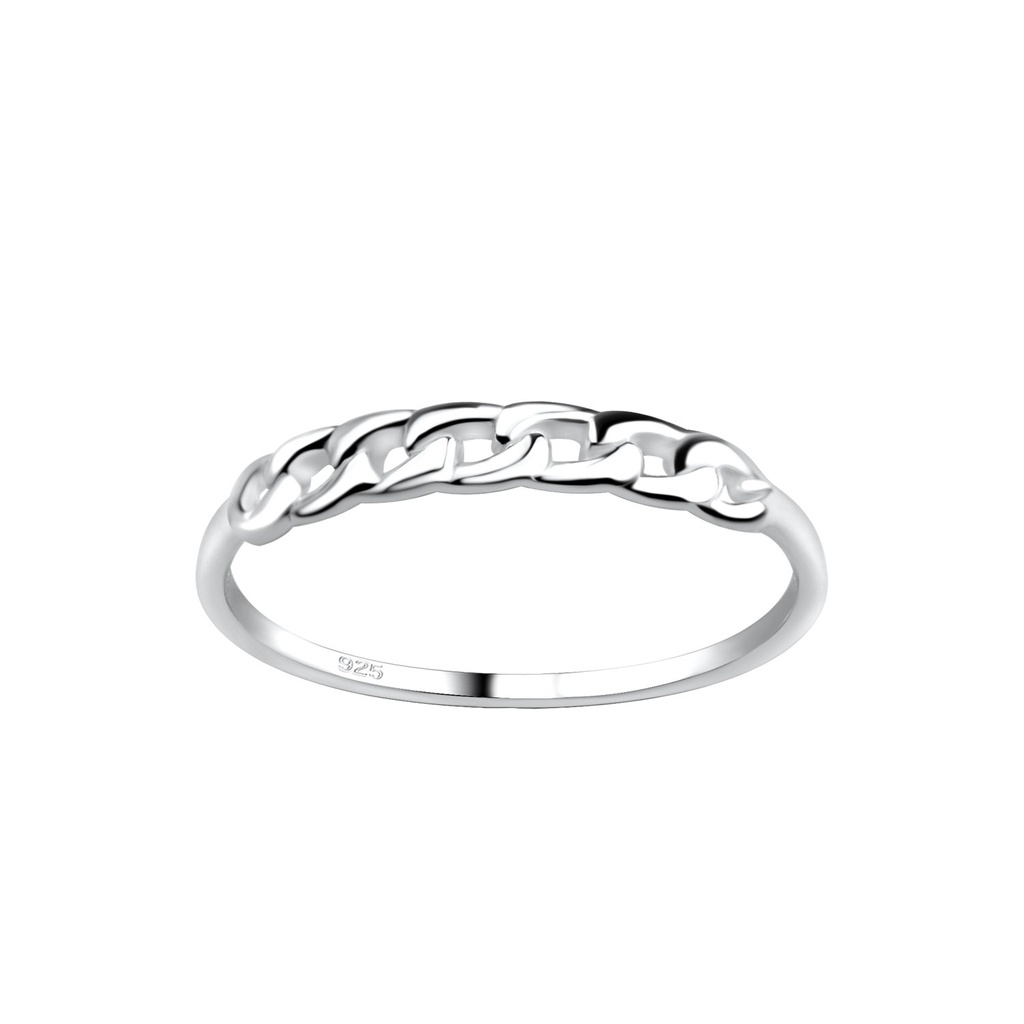 Bague chaîne en argent