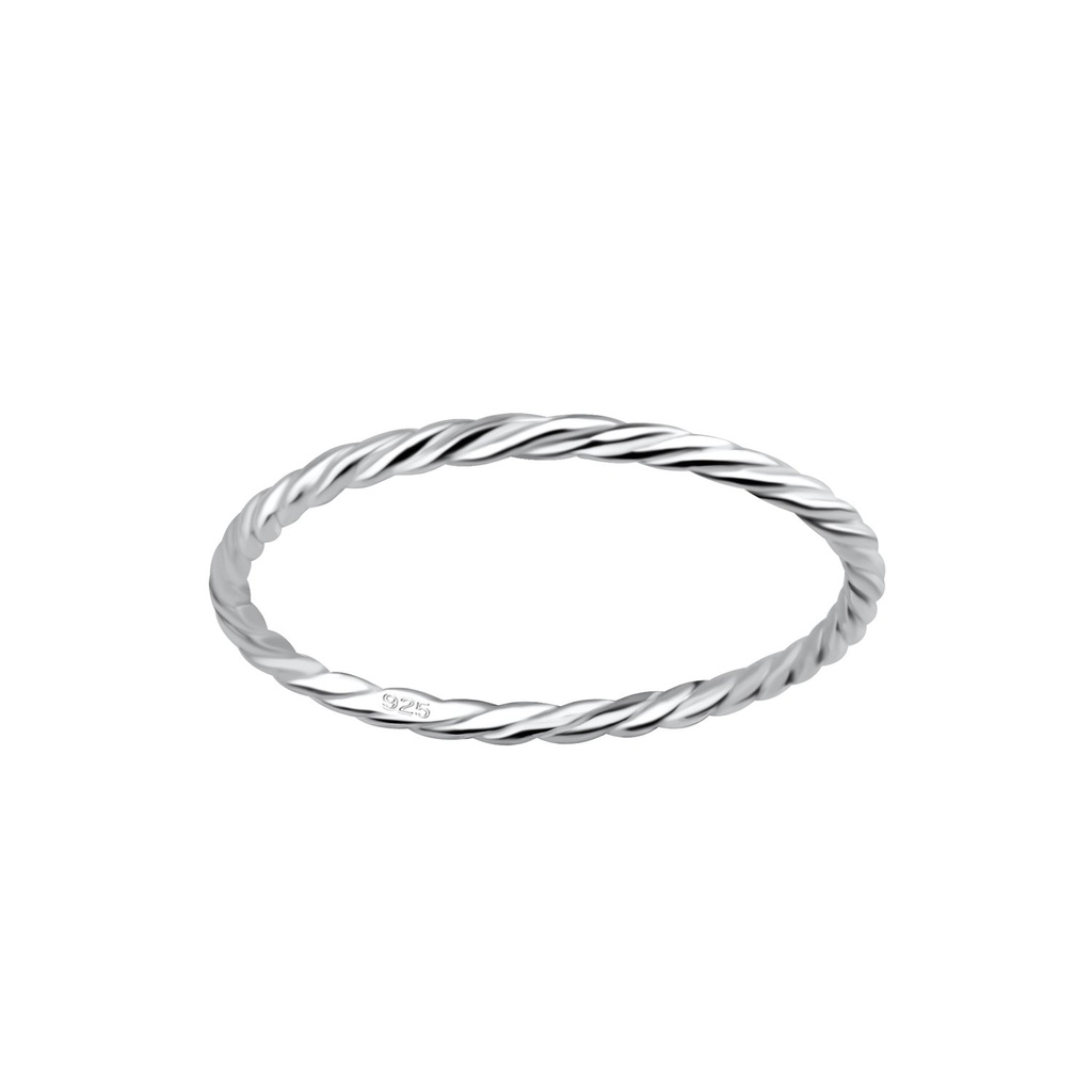 Bague torsadée en argent