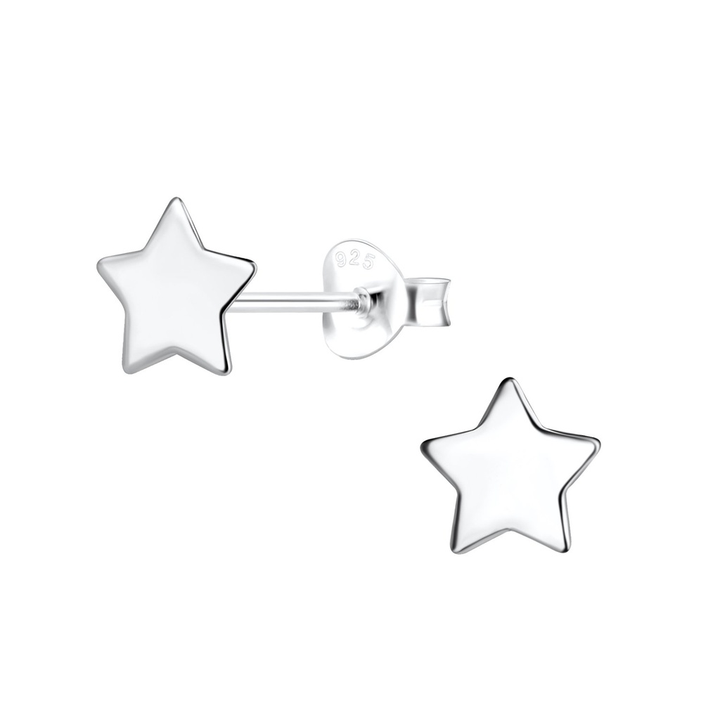Puces d'oreilles étoile en argent