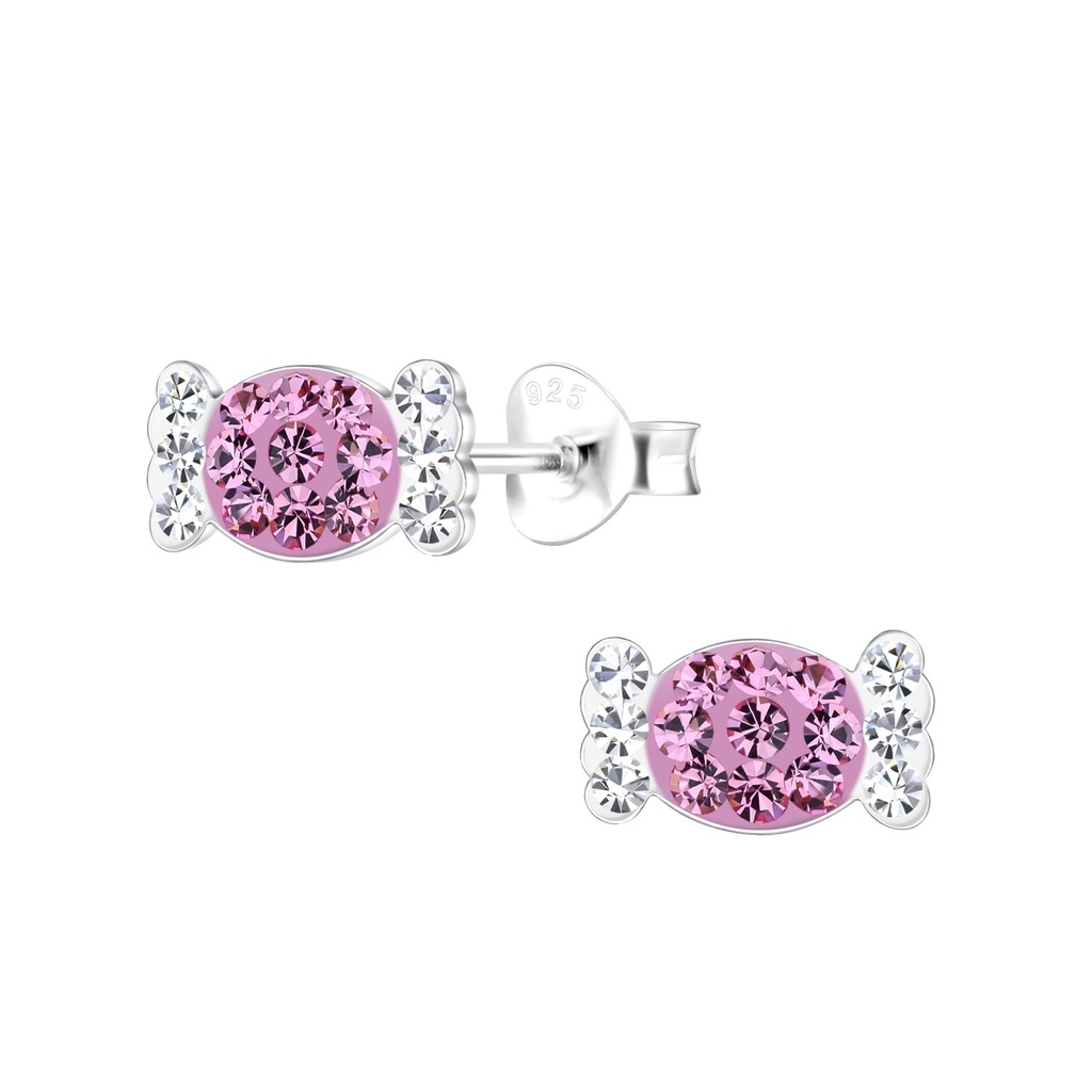 Puces d'oreilles bonbon en argent