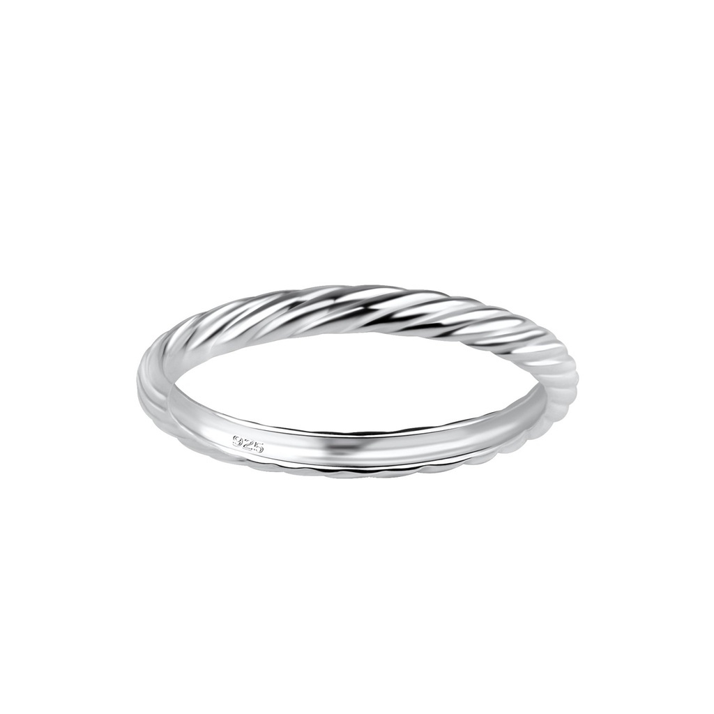 Bague torsadée en argent