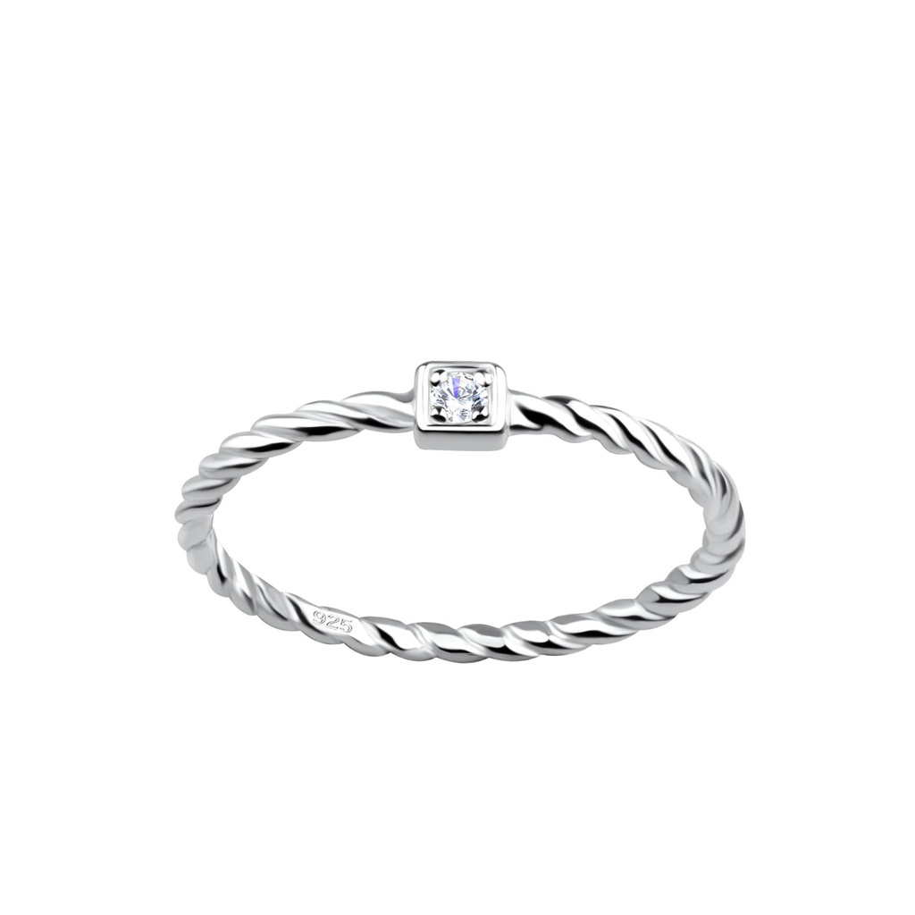 Bague torsadée en argent
