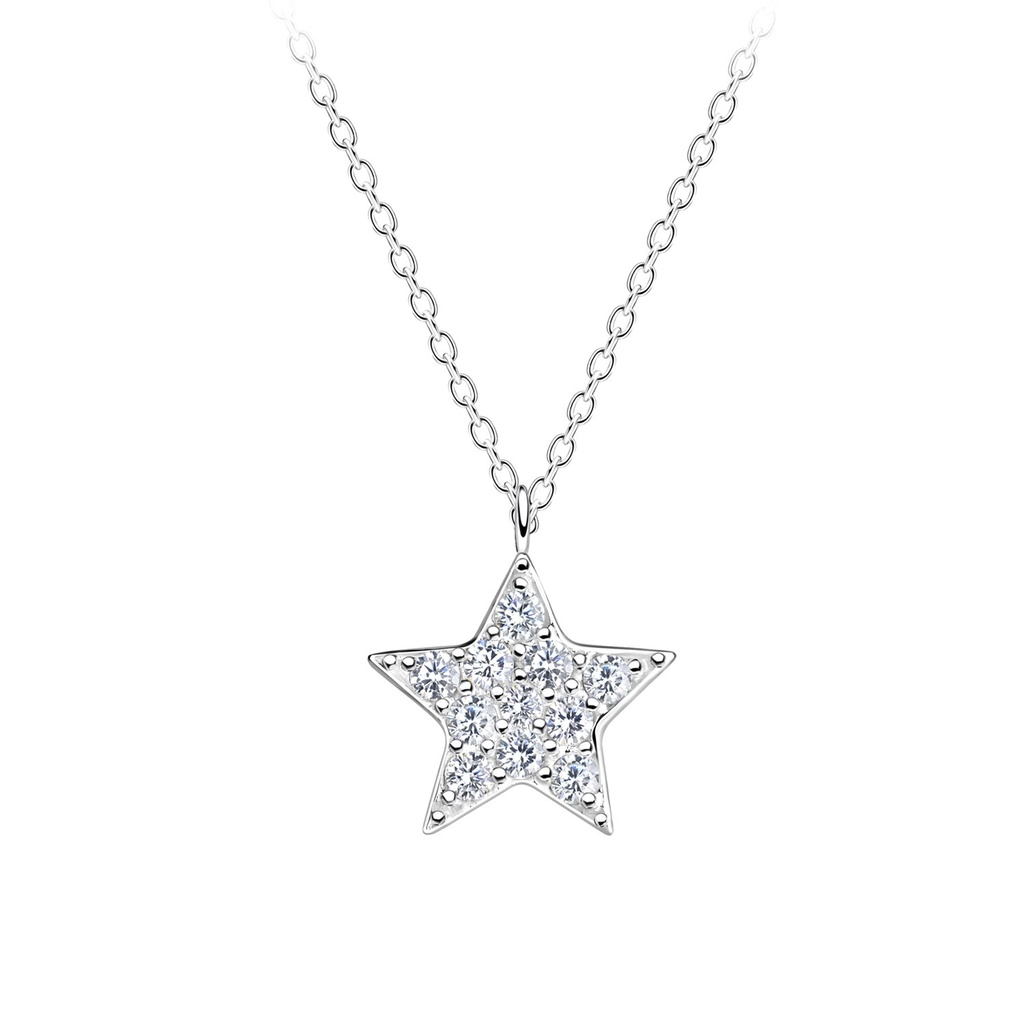 [10023154] Silver Star Necklace